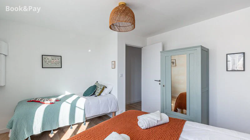 Deuxième chambre de l'appartement Sieck à Carantec